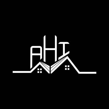 AHI emlak logosu tasarımı, AHI basit ve modern logo. AHI lüks alfabe tasarımı  