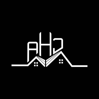 AHJ emlak logosu tasarımı, AHJ basit ve modern logo. AHJ lüks alfabe tasarımı  