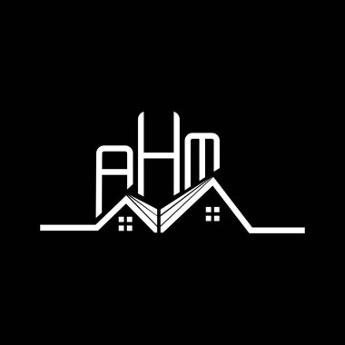 AHM emlak logosu tasarımı, AHM basit ve modern logo. AHM lüks alfabe tasarımı  