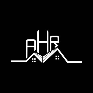 AHR emlak logosu tasarımı, AHR basit ve modern logo. AHR lüks alfabe tasarımı  