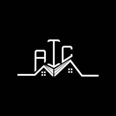 AIC emlak logosu tasarımı, AIC basit ve modern logo. AIC lüks alfabe tasarımı  