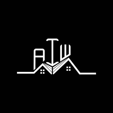 AIW emlak logosu tasarımı, AIW basit ve modern logo. AIW lüks alfabe tasarımı  