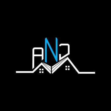 ANJ emlak logosu tasarımı, ANJ basit ve modern logo. ANJ lüks alfabe tasarımı  