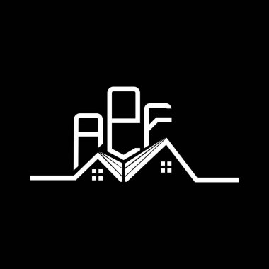 APF emlak logosu tasarımı, APF basit ve modern logo. APF lüks alfabe tasarımı  