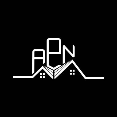 APN emlak logosu tasarımı, APN basit ve modern logo. APN lüks alfabe tasarımı  