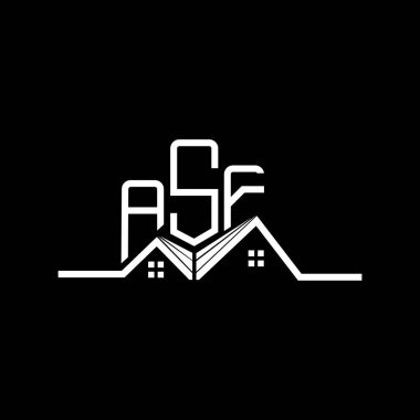 ASF emlak logosu tasarımı, ASF basit ve modern logo. ASF lüks alfabe tasarımı  