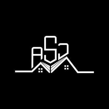 ASJ emlak logosu tasarımı, ASJ basit ve modern logo. ASJ lüks alfabe tasarımı  