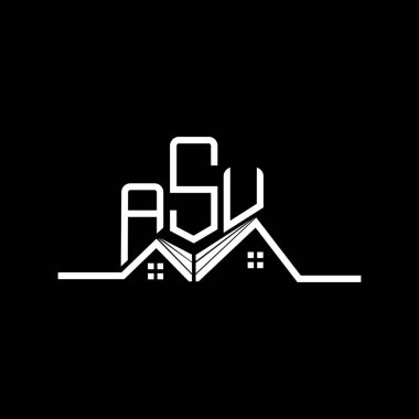 ASU emlak logosu tasarımı, ASU basit ve modern logo. ASU lüks alfabe dizaynı  