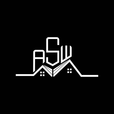ASW emlak logosu tasarımı, ASW basit ve modern logo. ASW lüks alfabe tasarımı  