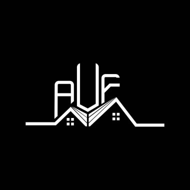 AUF emlak logosu tasarımı, AUF basit ve modern logo. AUF lüks alfabe tasarımı  
