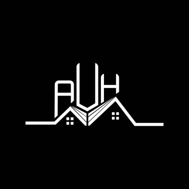 AUH emlak logosu tasarımı, AUH basit ve modern logo. Lüks alfabe tasarımı  