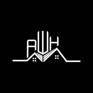 AWH emlak logosu tasarımı, AWH basit ve modern logo. AWH lüks alfabe tasarımı  