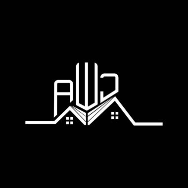 AWJ emlak logosu tasarımı, AWJ basit ve modern logo. AWJ lüks alfabe tasarımı  