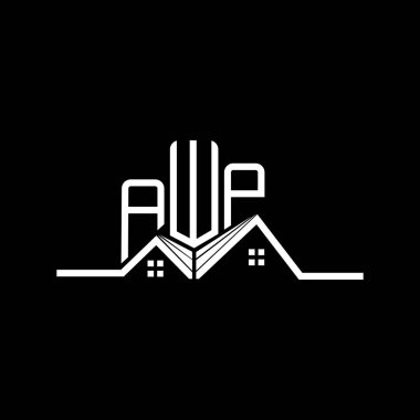 AWP emlak logosu tasarımı, AWP basit ve modern logo. AWP lüks alfabe tasarımı  