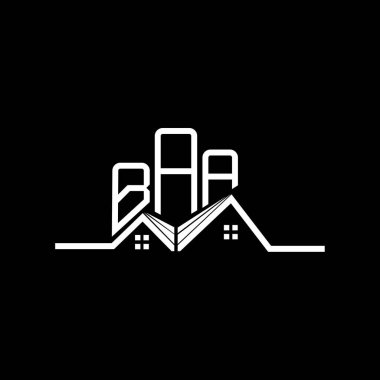 BAA Real State logo tasarımı, BAA basit ve modern logosu. BAA lüks alfabe tasarımı  