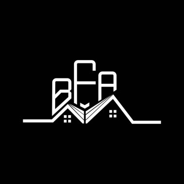 BFA emlak logosu tasarımı, BFA basit ve modern logo. BFA lüks alfabe tasarımı  