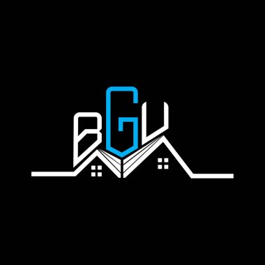 BGU Real State logo tasarımı, BGU basit ve modern logo. BGU lüks alfabe tasarımı  