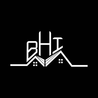 BHI Real State logo tasarımı, BHI basit ve modern logo. BHI lüks alfabe tasarımı  