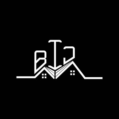 BIJ emlak logosu tasarımı, BIJ basit ve modern logo. BIJ lüks alfabe tasarımı  