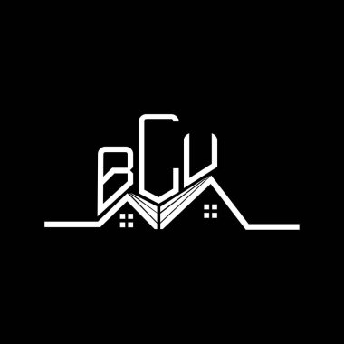 BLU Real State logo tasarımı, BLU basit ve modern logo. BLU lüks alfabe tasarımı  