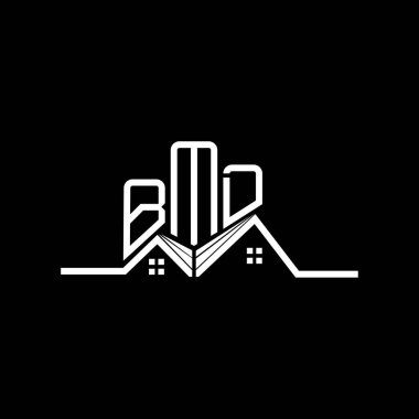 BMD emlak logosu tasarımı, BMD basit ve modern logo. BMD lüks alfabe tasarımı  