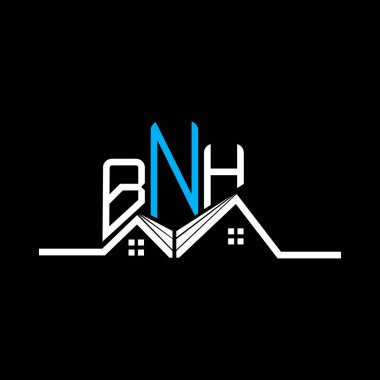 BNH Real State logo tasarımı, BNH basit ve modern logo. BNH lüks alfabe tasarımı  