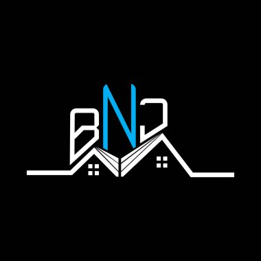 BNJ Real State logo tasarımı, BNJ basit ve modern logo. BNJ lüks alfabe tasarımı  