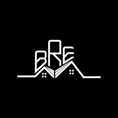 BRE Real State logo tasarımı, BRE basit ve modern logo. BRE lüks alfabe tasarımı  