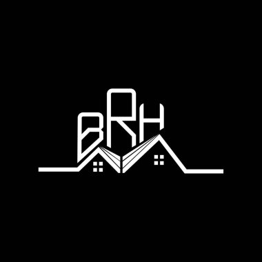 BRH emlak logosu tasarımı, BRH basit ve modern logo. BRH lüks alfabe tasarımı  