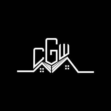 CGW Real State logo tasarımı, CGW basit ve modern logo. CGW lüks alfabe tasarımı  