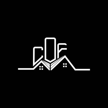 COF Real State logo tasarımı, COF basit ve modern logo. Cof lüks alfabe tasarımı  
