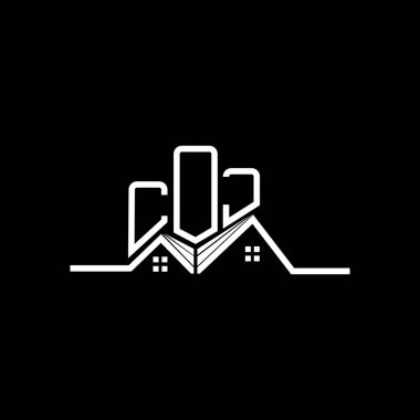 COJ Real State logo tasarımı, COJ basit ve modern logo. COJ lüks alfabe tasarımı  