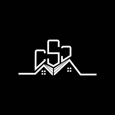 CSJ Real State logo tasarımı, CSJ basit ve modern logo. CSJ lüks alfabe tasarımı  