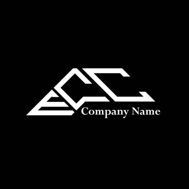 ECC logo tasarımı, ECC basit ve modern logo. ECC lüks alfabe tasarımı  