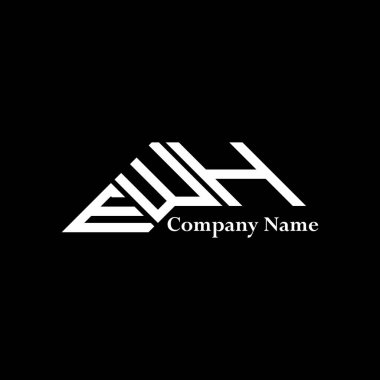 EWH logo tasarımı, EWH basit ve modern logo. EWH lüks alfabe tasarımı  