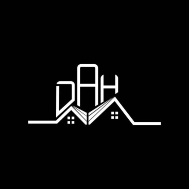 DAH Emlak logosu tasarımı, DAH basit ve modern logosu. DAH lüks alfabe tasarımı  