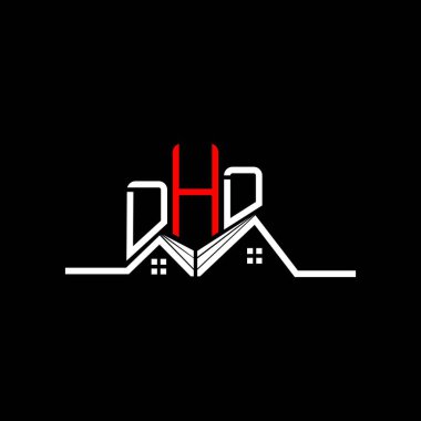 DHD Real State logo tasarımı, DHD basit ve modern logo. DHD lüks alfabe tasarımı  