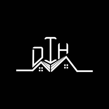 DIH Real State logo tasarımı, DIH basit ve modern logo. DIH lüks alfabe tasarımı  