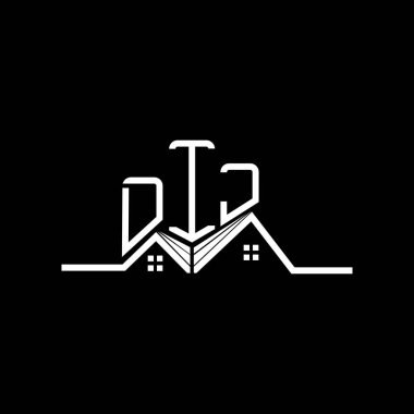 DIJ Real State logo tasarımı, DIJ basit ve modern logo. DIJ lüks alfabe tasarımı  