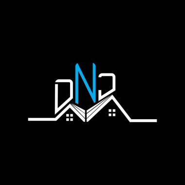 DNJ Real State logo tasarımı, DNJ basit ve modern logo. DNJ lüks alfabe tasarımı  