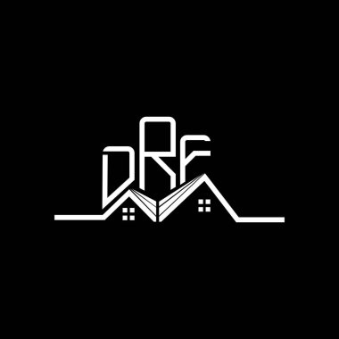DRF Real State logo tasarımı, DRF basit ve modern logo. DRF lüks alfabe tasarımı  