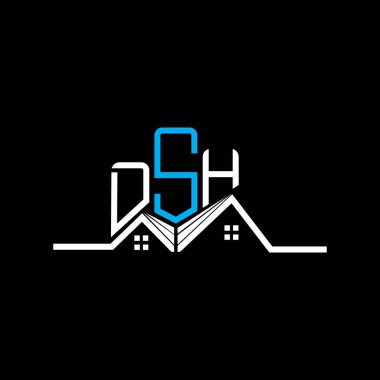 DSH Real State logo tasarımı, DSH basit ve modern logo. DSH lüks alfabe tasarımı  