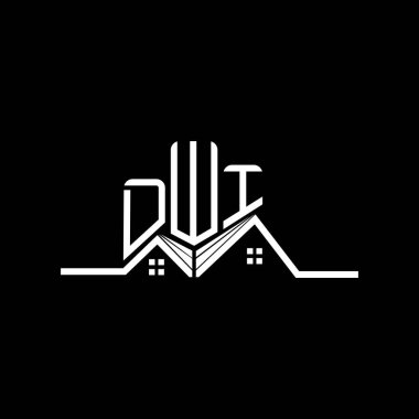 DWI Real State logo tasarımı, DWI basit ve modern logo. DWI lüks alfabe tasarımı  