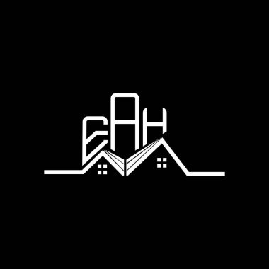 EAH emlak logosu tasarımı, EAH basit ve modern logo. EAH lüks alfabe tasarımı  