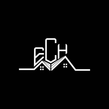 ECH Emlak Logosu Tasarımı, ECH basit ve modern logo. ECH lüks alfabe tasarımı  