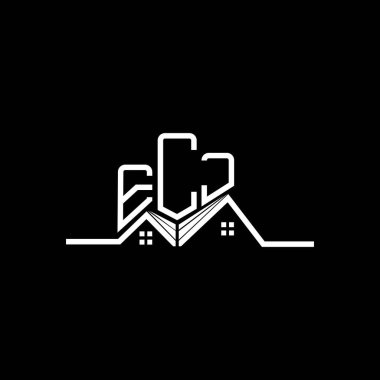 ECJ Real State logo tasarımı, ECJ basit ve modern logo. ECJ lüks alfabe tasarımı  