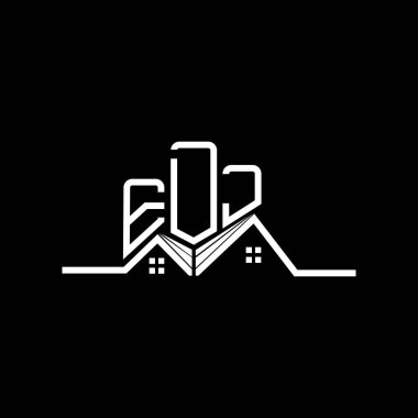 EDJ Real State logo tasarımı, EDJ basit ve modern logo. EDJ lüks alfabe tasarımı  