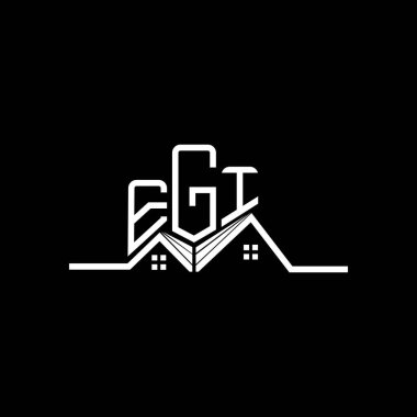 EGI Real State logo tasarımı, EGI basit ve modern logo. EGI lüks alfabe tasarımı  