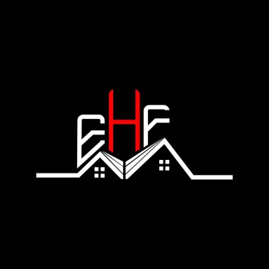 EHF Real State logo tasarımı, EHF basit ve modern logo. EHF lüks alfabe tasarımı  