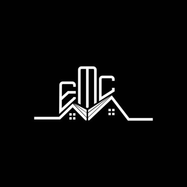 EMC emlak logosu tasarımı, EMC basit ve modern logo. EMC lüks alfabe tasarımı  